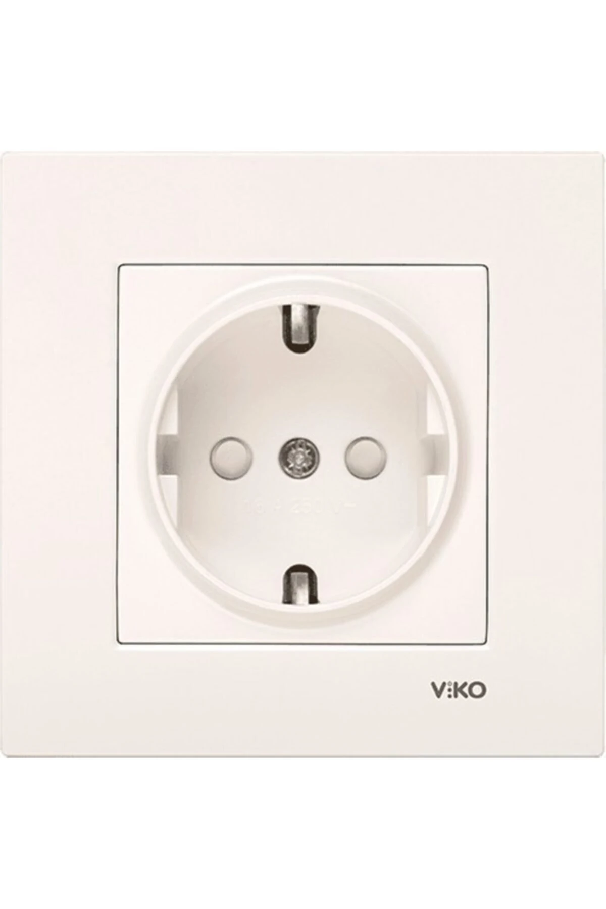 Karre Krem Çocuk Korumalı Topraklı Priz