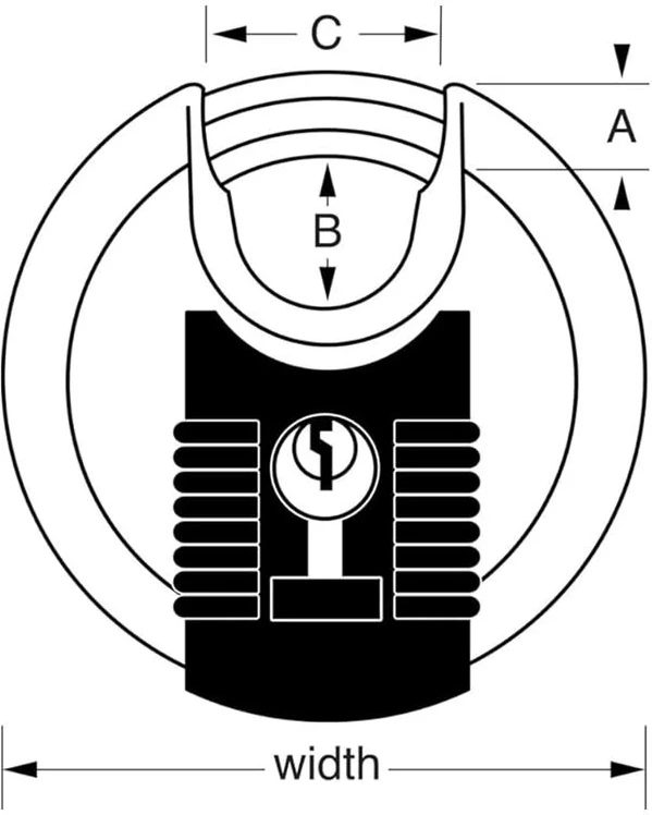 Sağlam Disk Kilidi [kombinasyon] [paslanmaz Çelik] [dış Mekan] M40EURDNUM - Saklama