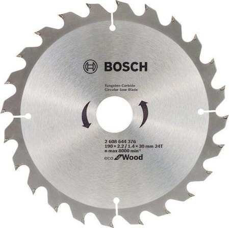 BOSCH Eco For Wood Ahşap Daire Testere 190 x 2.2/1.4 x 30 mm 24 Diş