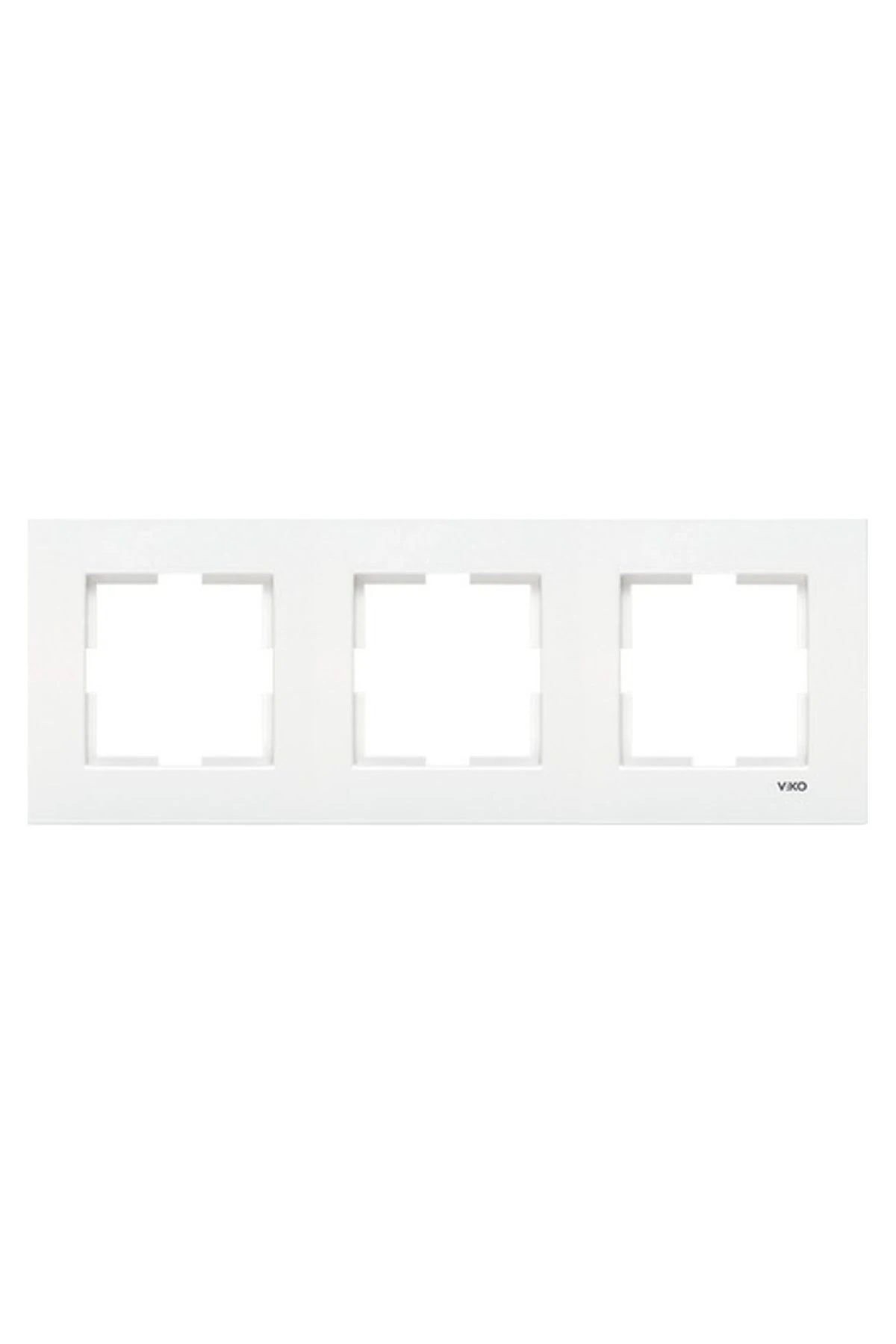 Karre Beyaz Üçlü Çerçeve - 5 Adet