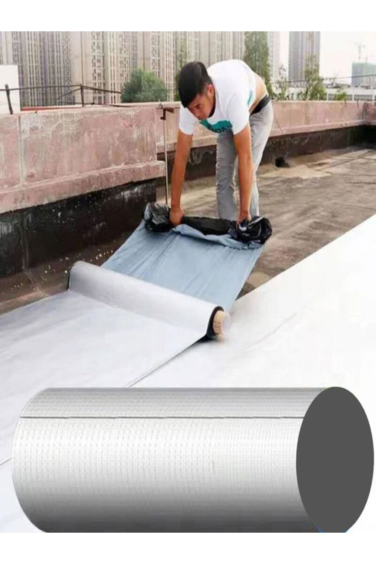 OZKUVVET Süper Güçlü Çatı İzolasyon Bantı 100CM X 300cm Tamir Ve Su Sızdırmaz Çamur Band En 1metre Boy 3metre