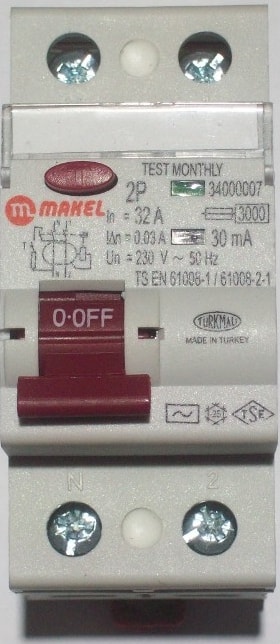 2X32A 30Ma Kaçak Akım Koruma Şalteri