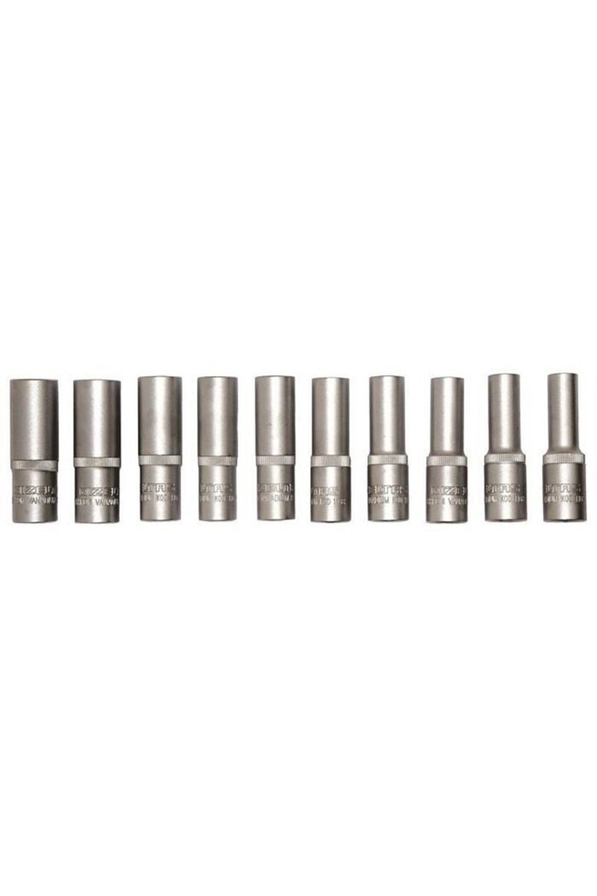 10 Parça 1/2'' Altı Köşe Derin Lokma Takımı Kod 1108 00 6010 (10-19 MM/ORJİNAL KUTU YOK!)