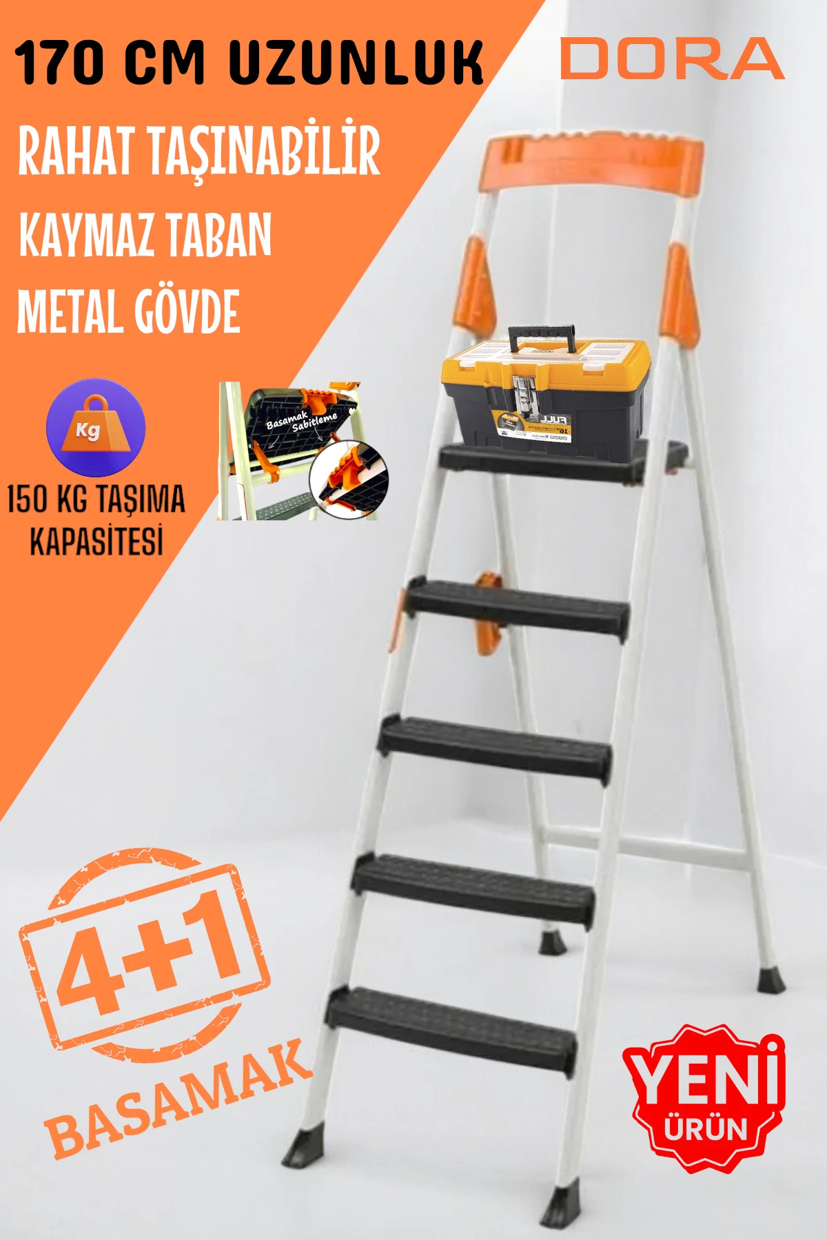 4+1 Geniş Basamaklı Harbinger Ev Tipi Kaymaz Merdiven