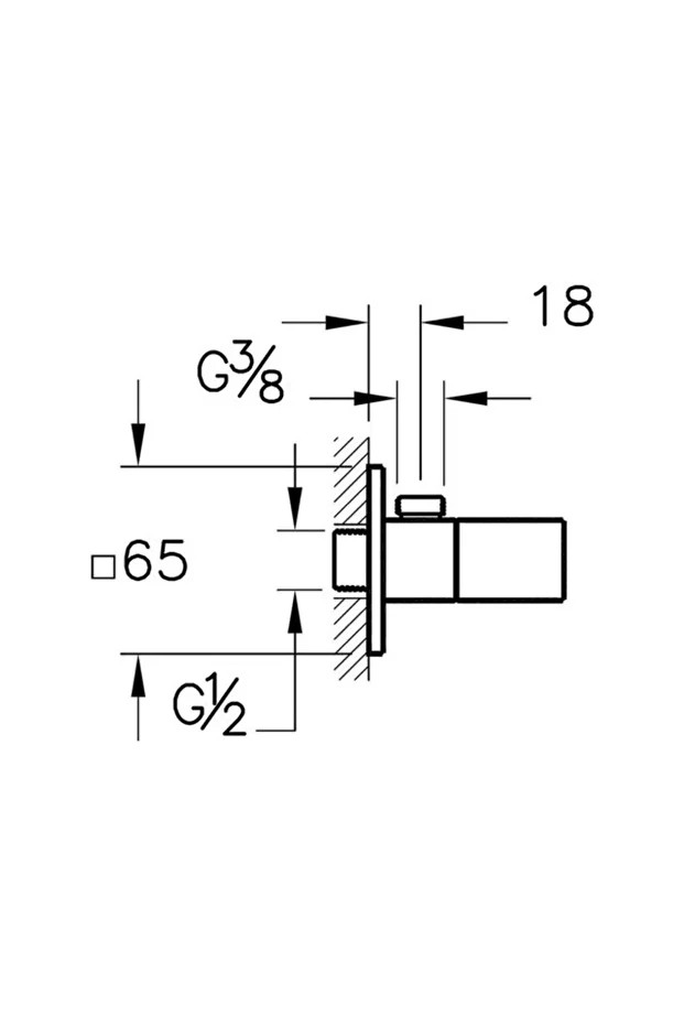 Root Square Ankastre El Duşu Çıkışı A4523326 - Bakır
