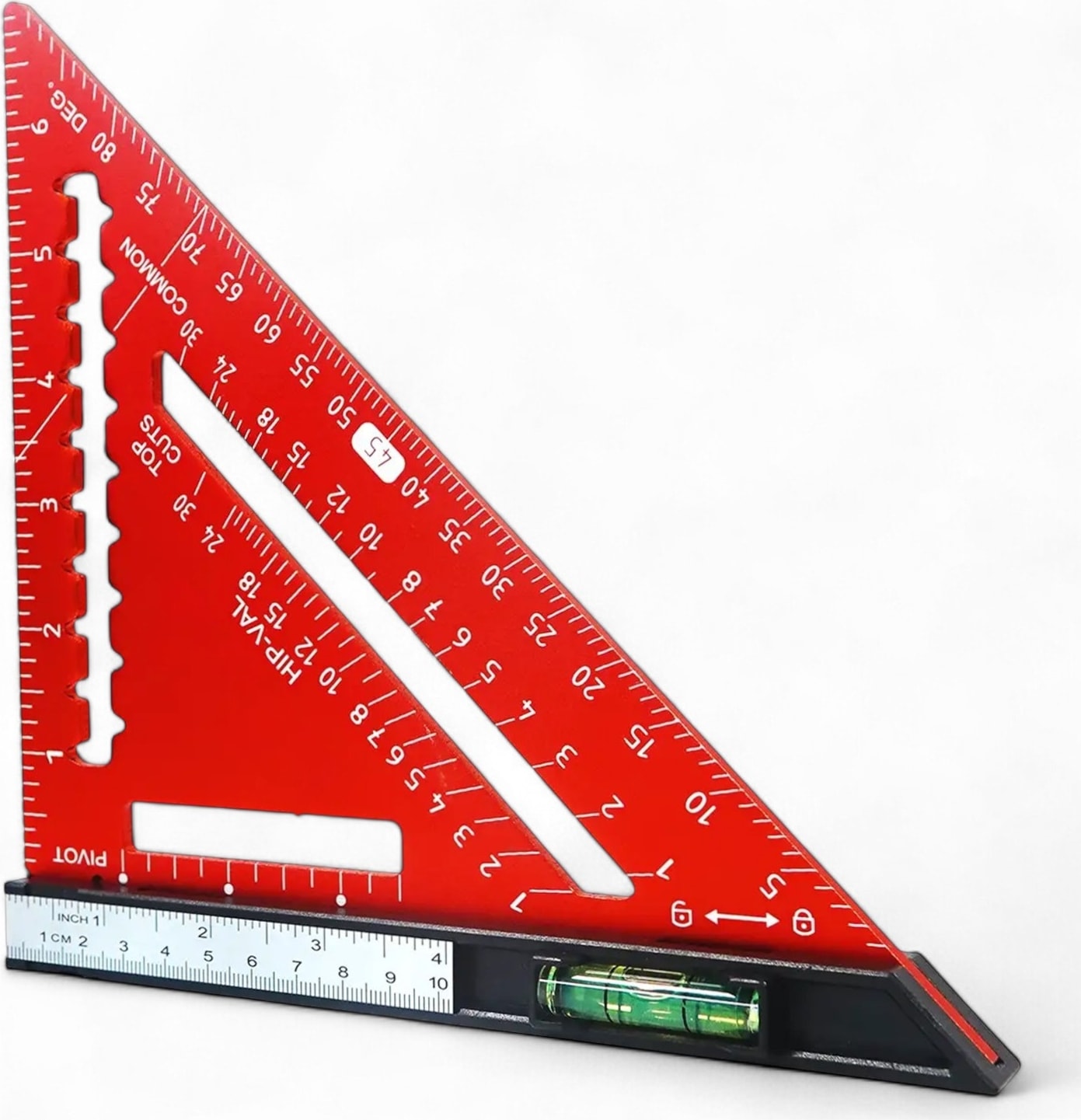 Alüminyum Üçgen Cetvel Marangoz Gönye Metal Gövde Açılı Ölçüm Ahşap Hassas Gönye 170 mm 17 cm