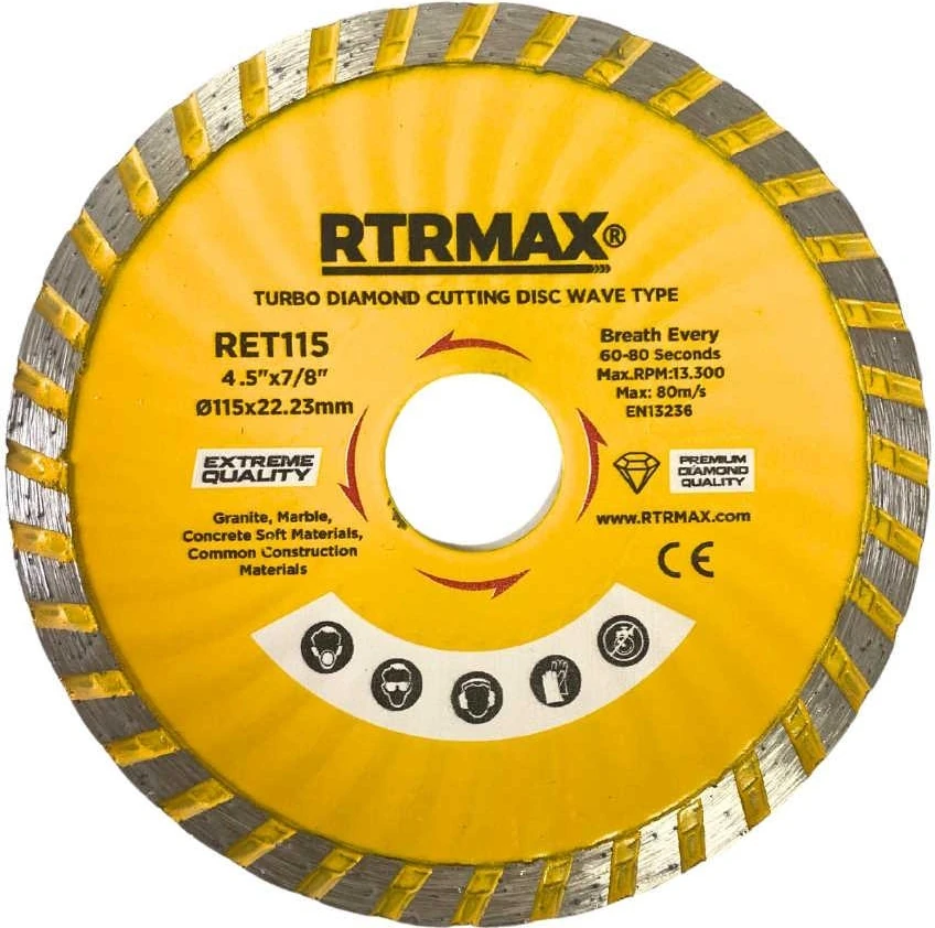 RET115 Mermer Kesici Elmas Turbo Kanallı 115 mm