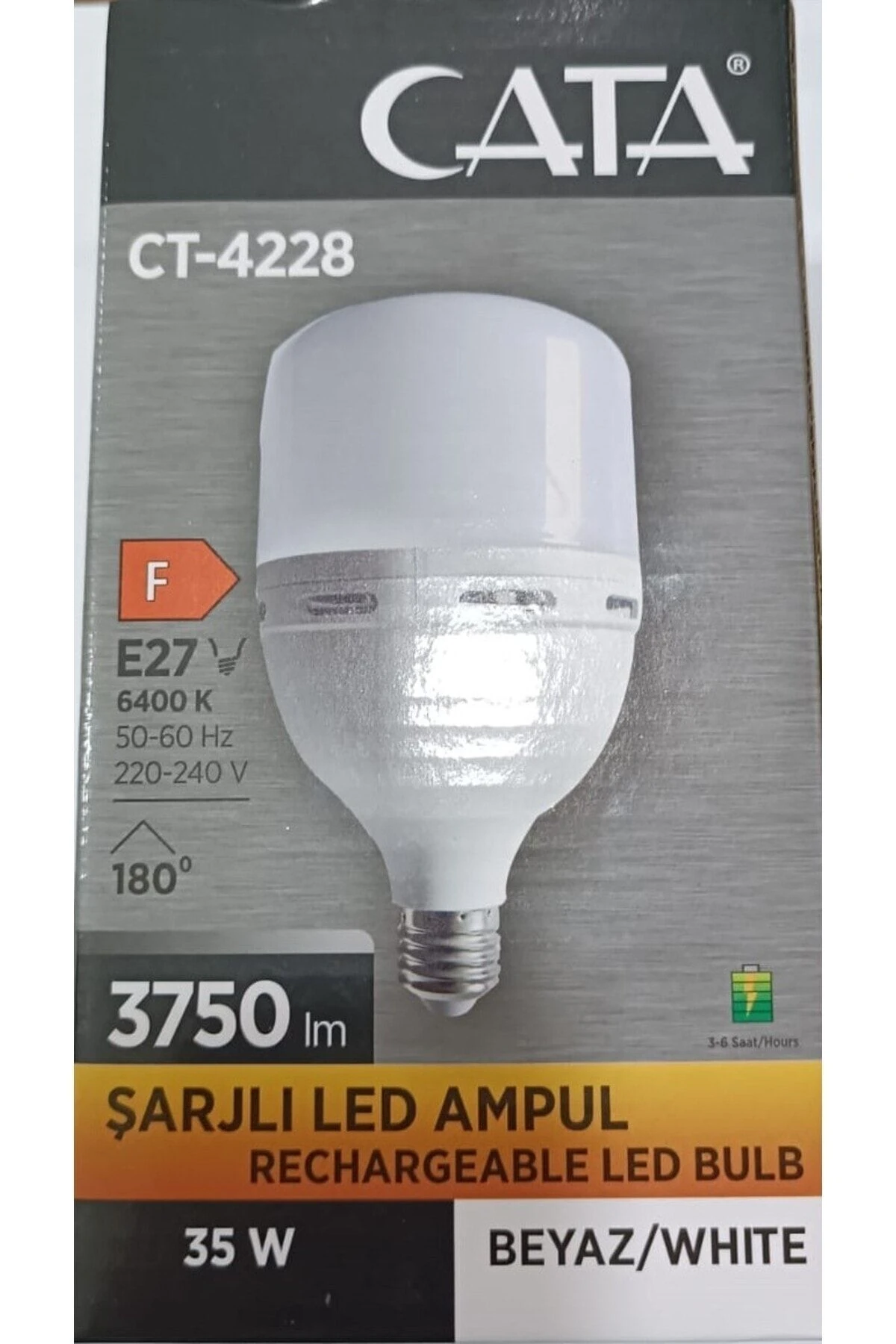 Ct 4228 35w Şarjlı Led Ampul 6400k Beyaz Işık