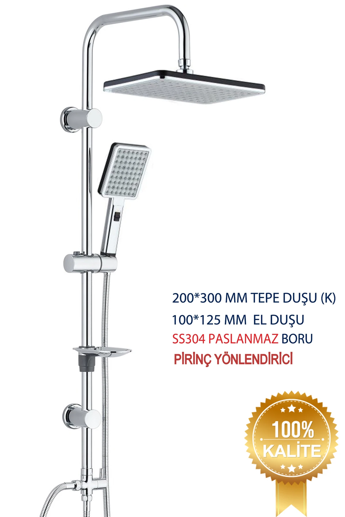 Tepe Yağmurlama Kirec Kırıcılı Atena Duş Seti Pirinç Yönlendirici