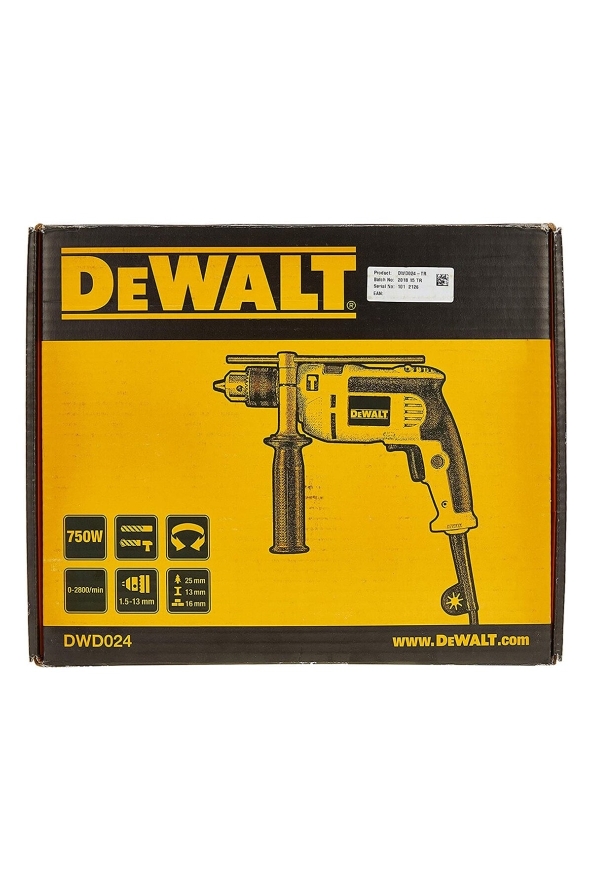 DEWALT Dwd024 Darbeli Matkap 750 Watt 13mm (KARTON KUTU)