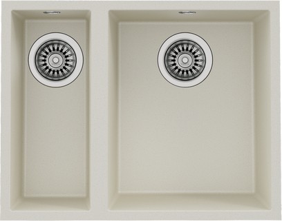 SQUARE 560 TG BRIGHT CREAM Tezgahaltı Granit Eviye Krem 56 cm 115260032