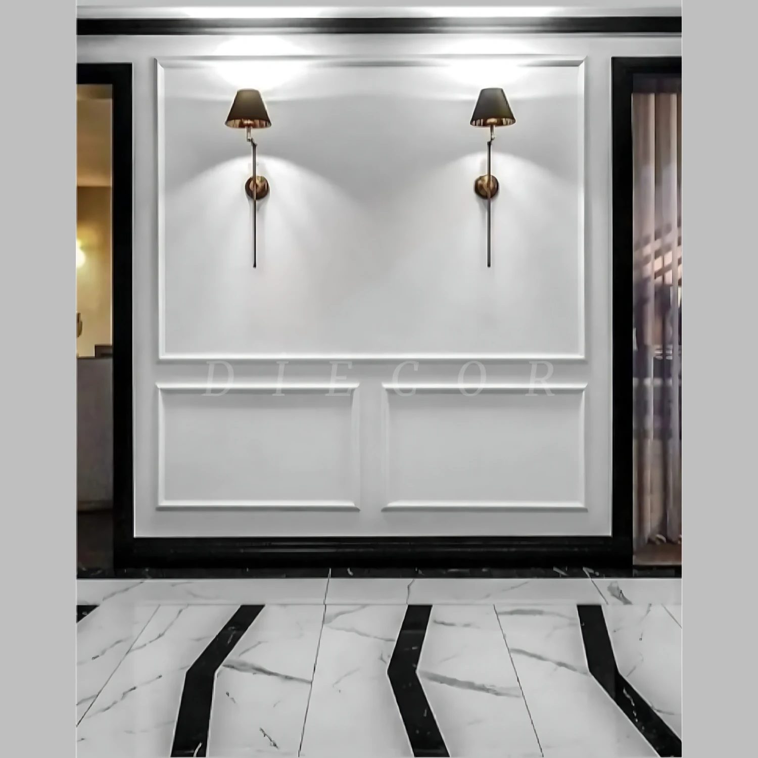 Dekoratif Boyanabilir Montaja Hazır 2.5cm Etkileyici Duvar Çıtası Tasarımı