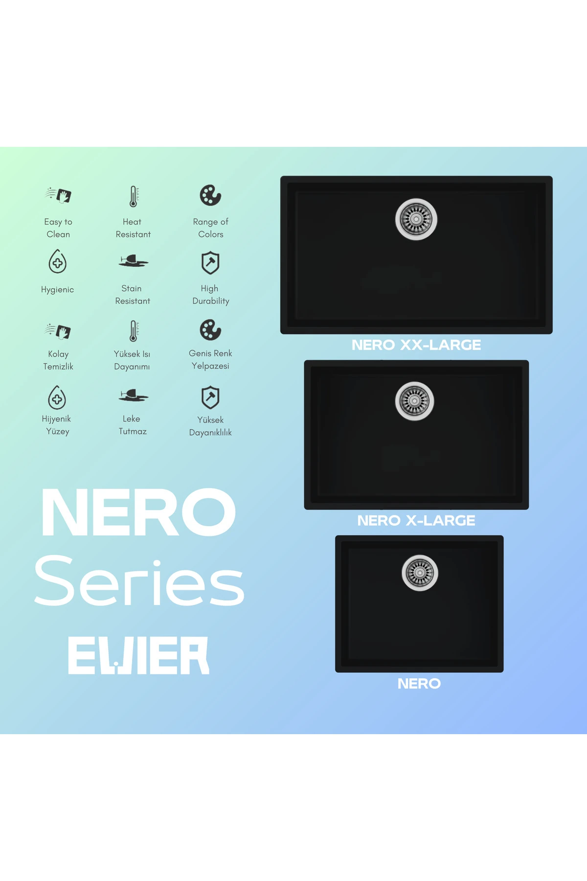 Granit Evye Nero XXL BEIGE - BEJ (KREM) I (76.5x45.5)