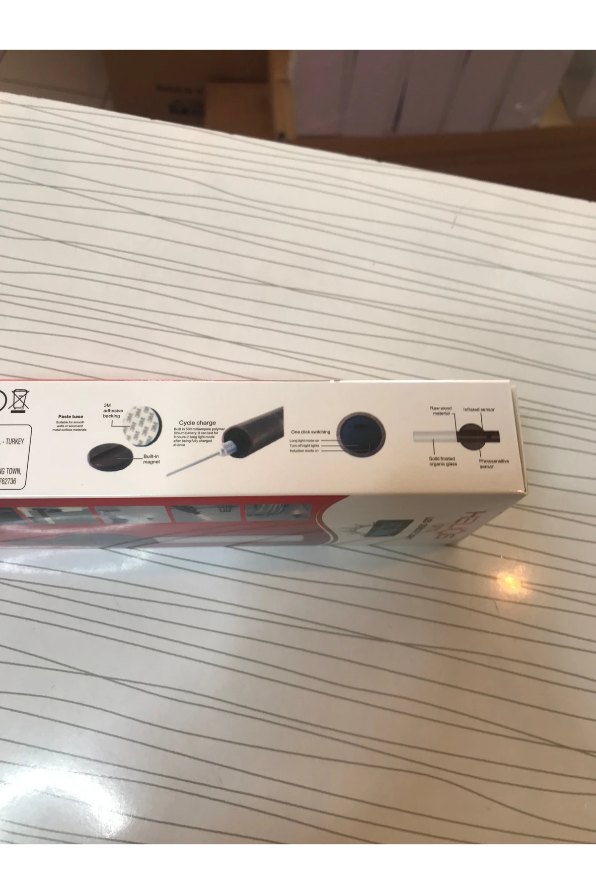 SENSÖRLÜ VE ANAHTARLI LED ÇUBUK APLİK MIKNATISLI ŞARJLI GÜNIŞIĞI