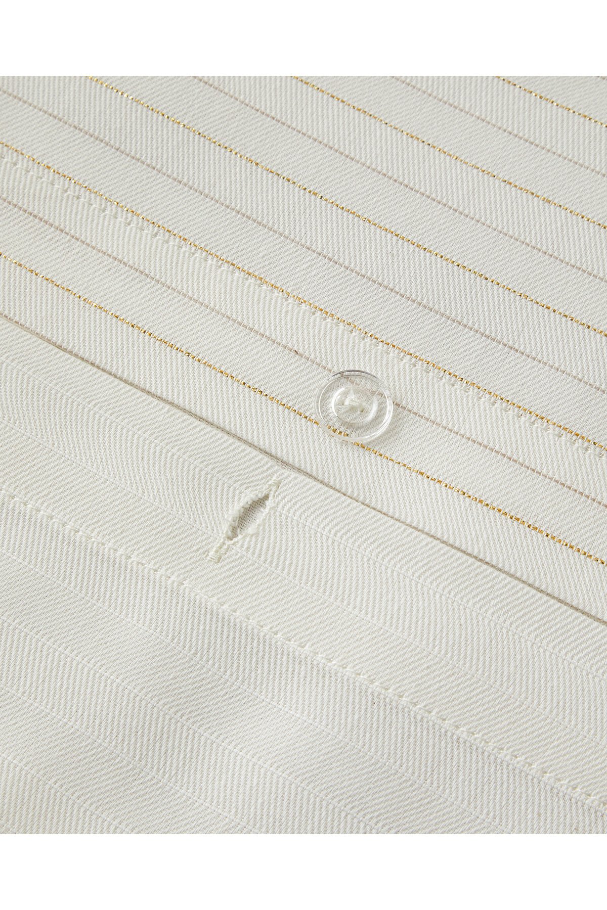 Elegant İpliği Boyalı Çift Kişilik Nevresim Takımı Gold