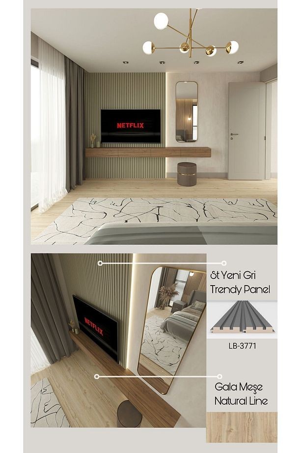 Kargo Bedava Antalya Yıldız Duvar Lambri Profili Lb 3771 Soft Touch Yeni Gri