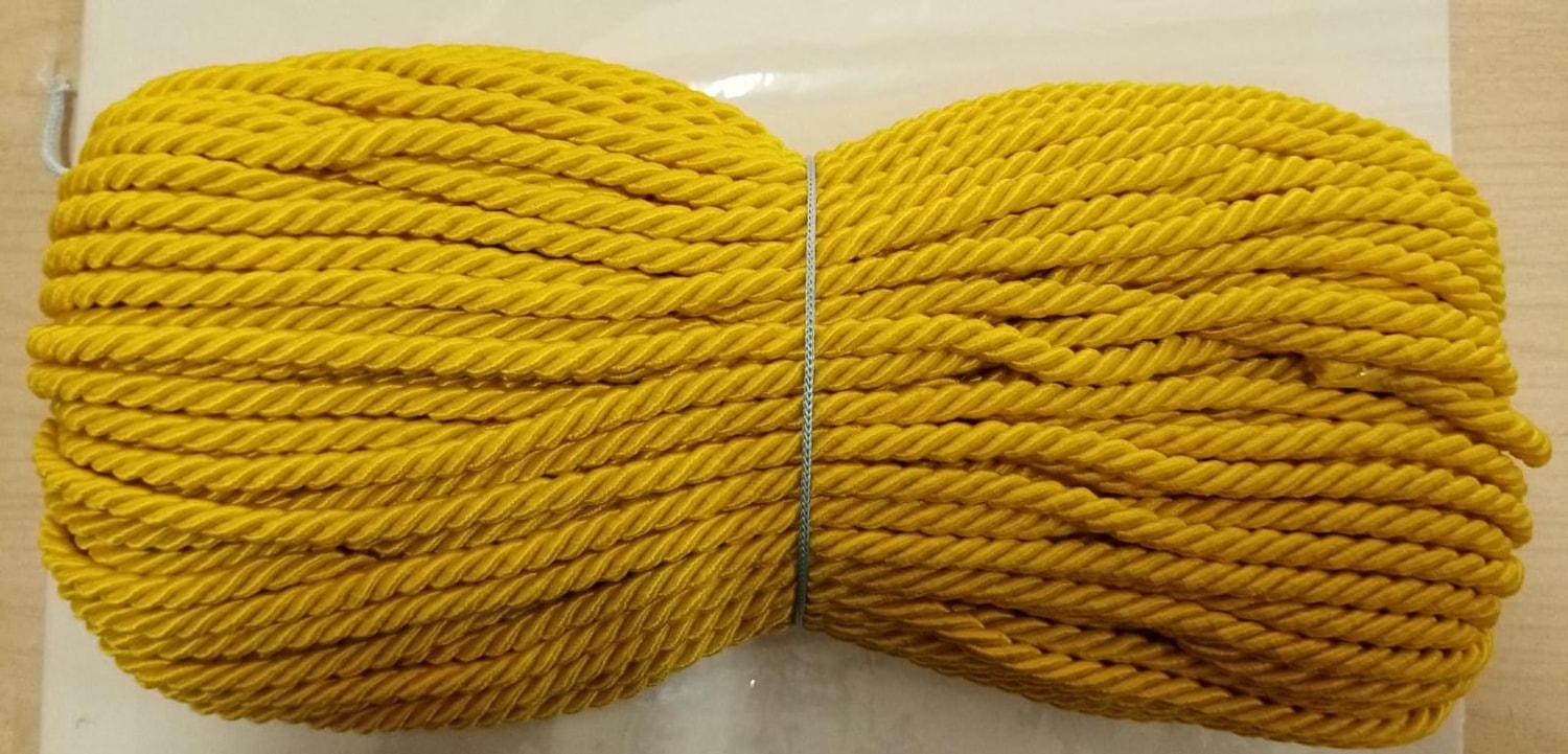 Polyester Kordon İp 6mm 50metre- Sarı