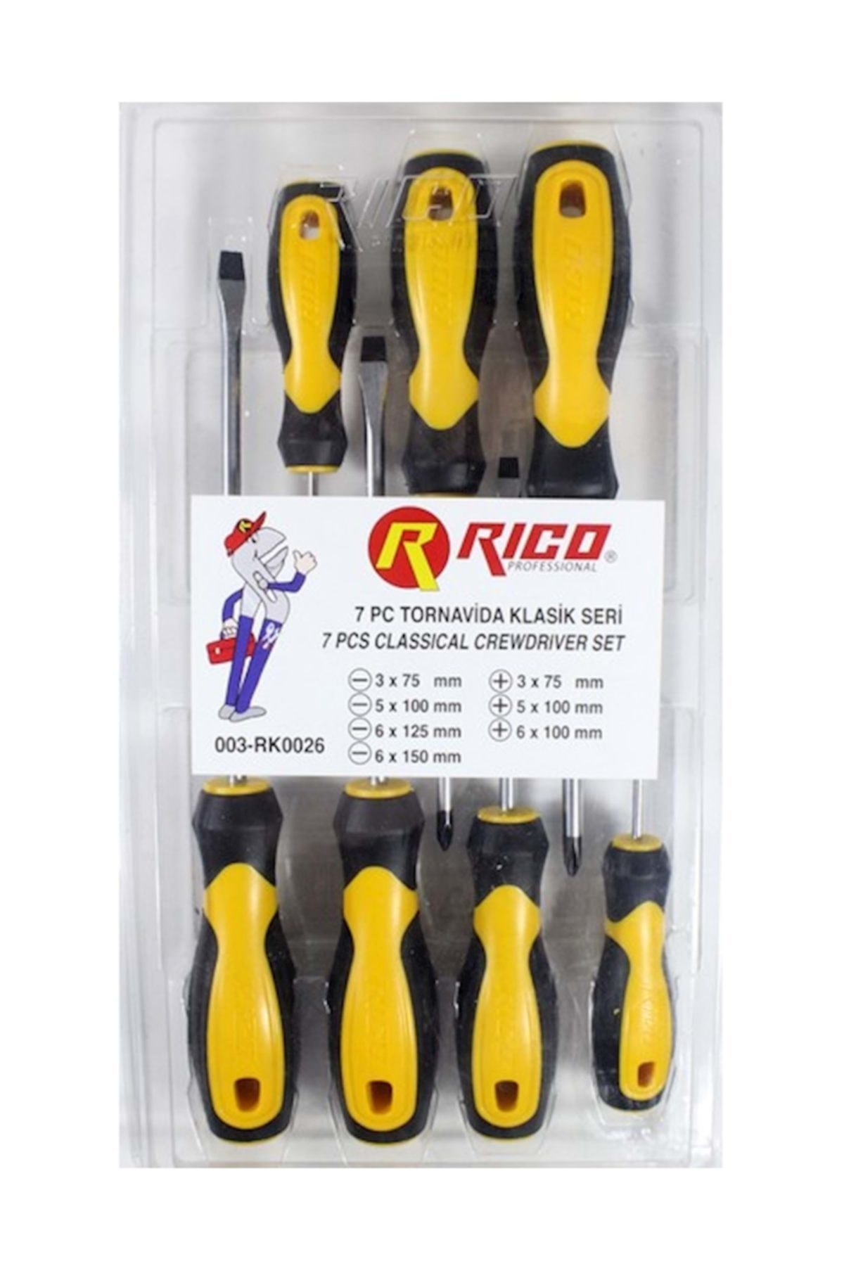 RİCO Klasik Torx Tornavida Seti 6 Parça Rt2522