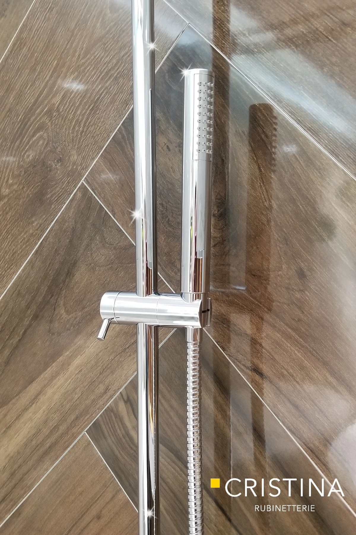 Crıstına Trıcolore Verde Duş Seti Chrome