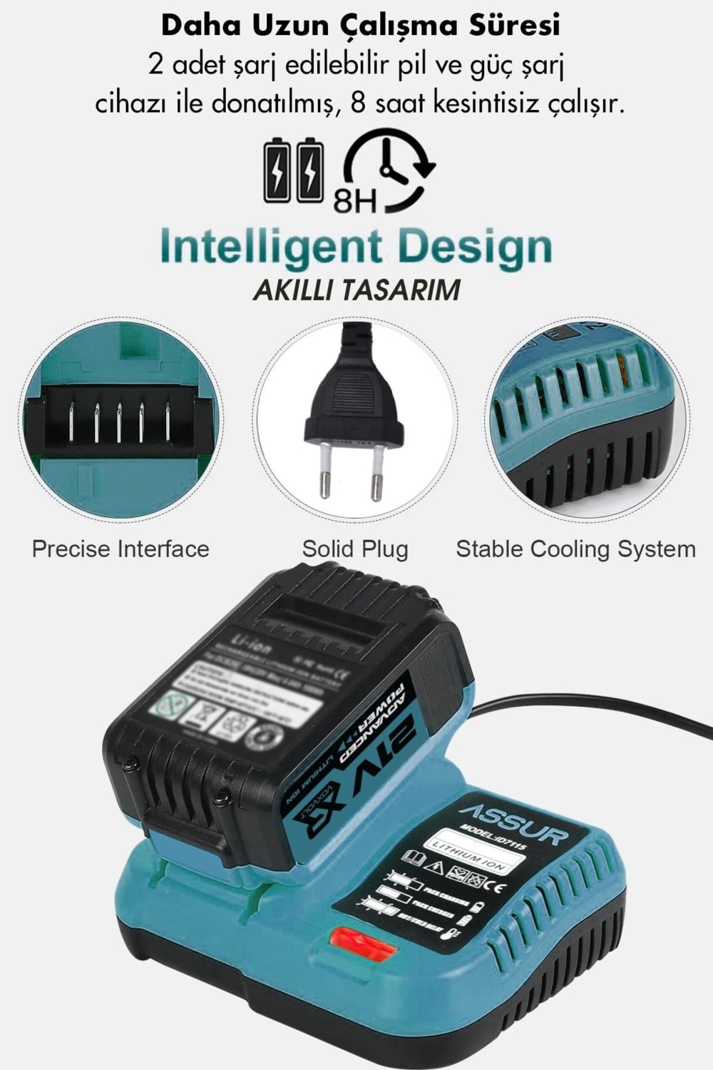Profesyonel 21V Çift Akülü Kömürsüz 125 Mm Taşlama + Darbeli 450 Nm Somun Sıkma Sökme 2'li Set