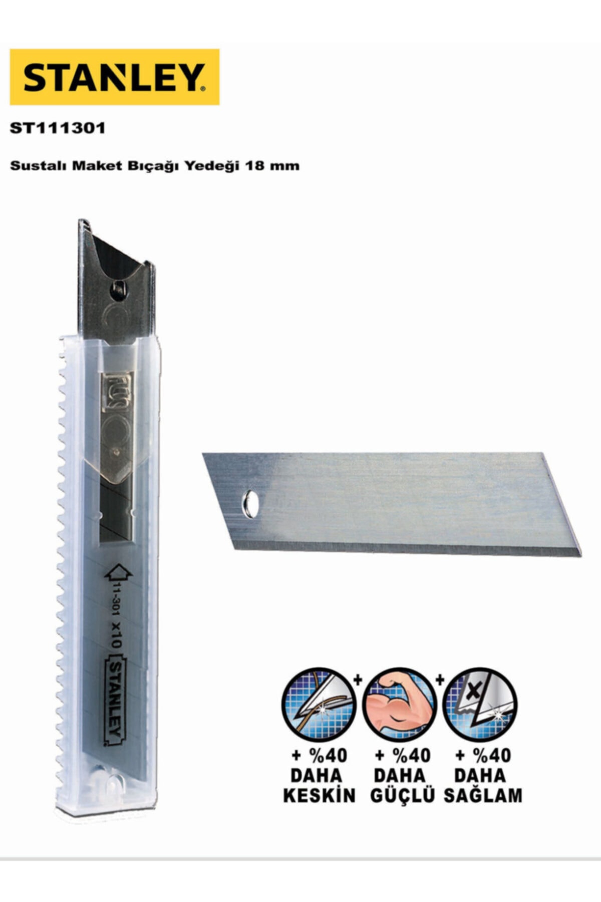 Maket Bıçağı Yedeği 110x18 Mm 10'lu 1-11-301 754 31 - 754 31