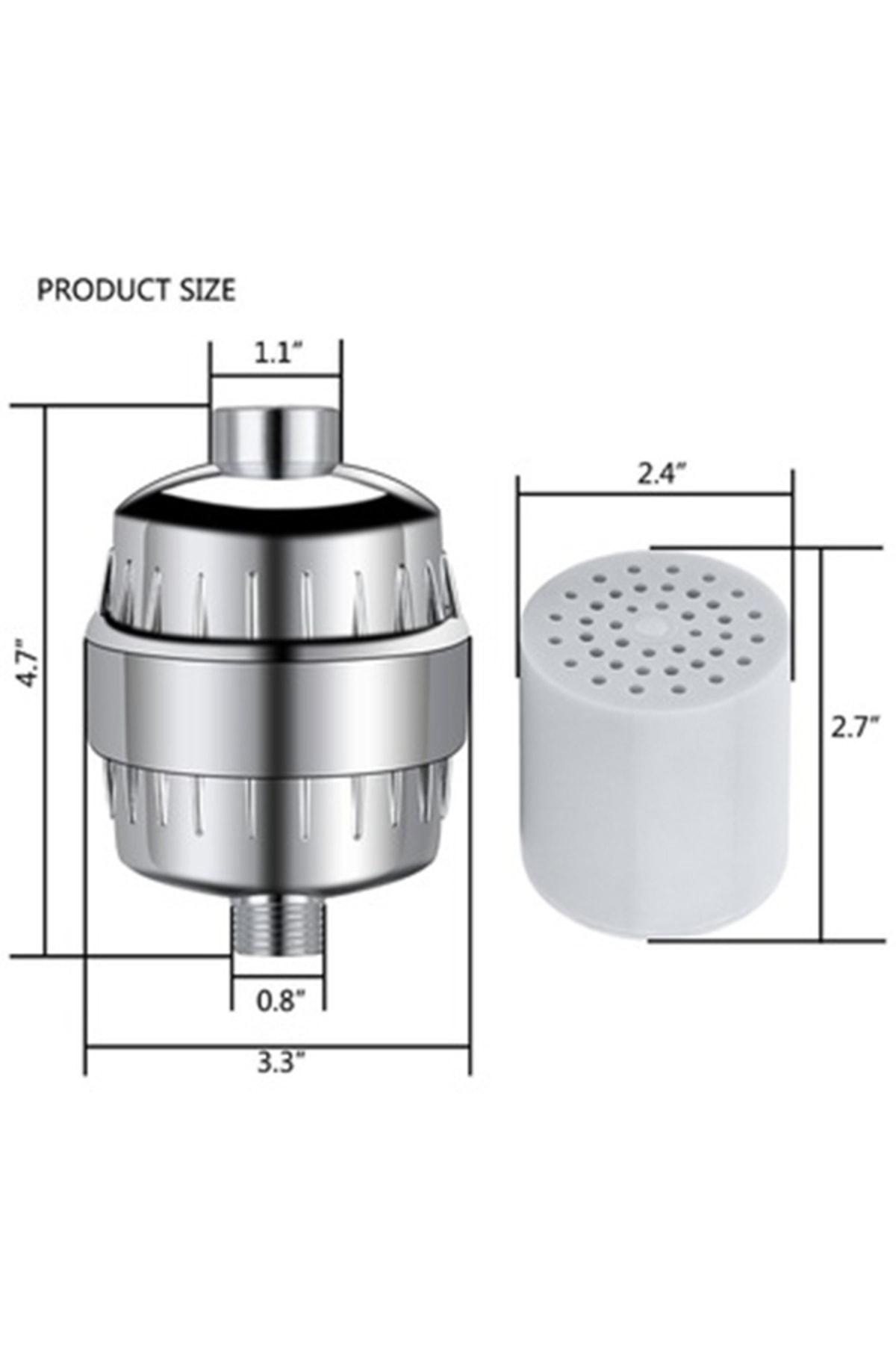 3 Lü Mak Set Duş Filtresi ,duş Başlığı Filtreli Ve Duş Hortumu 150cm