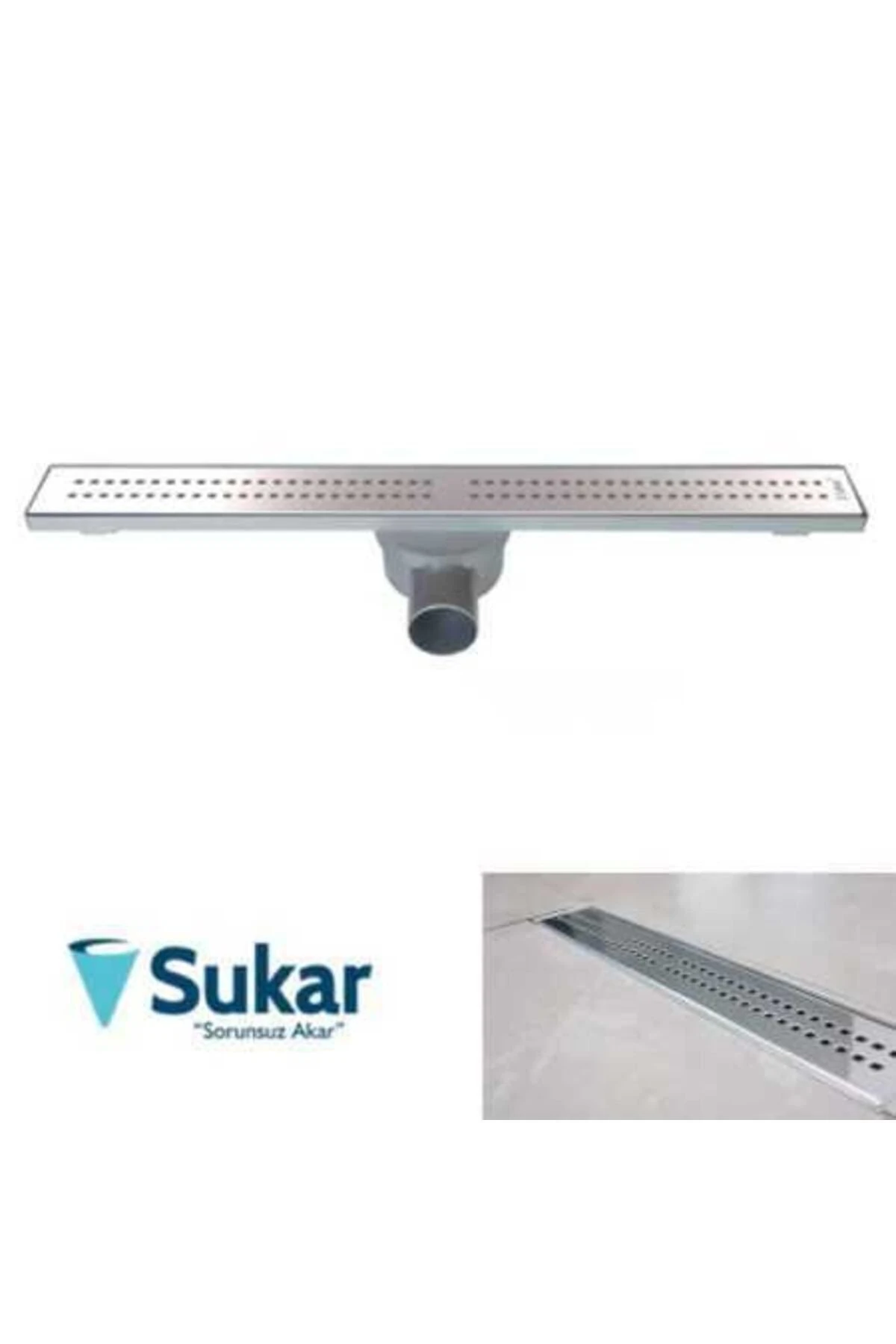 Paslanmaz Duş Kanalı Yer Süzgeci Duş Izgarası 60 Cm Lıne 4p