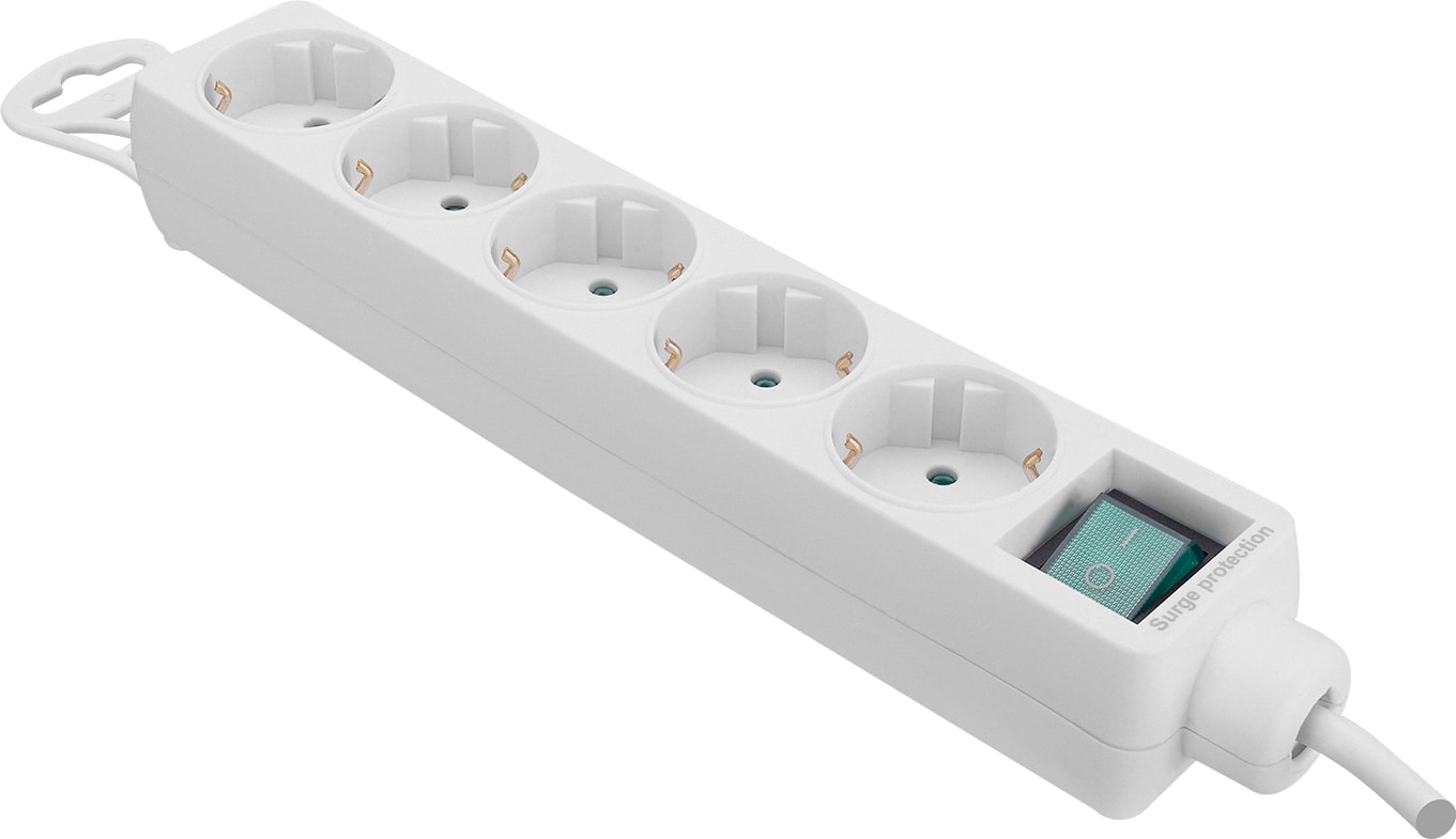 Tam Bakır Akım Korumalı 1.5M 5Li Priz Çoklayıcı Spg-F05 306Joule Flat Soket 3G 1.0Mm