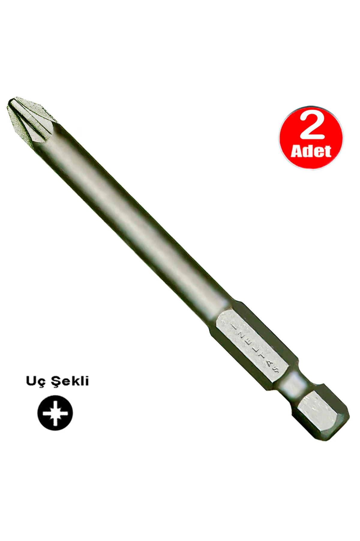 Bits Uç Yıldız Matkap Vidalama Ucu Pz2 x 100 mm - 2 Adet