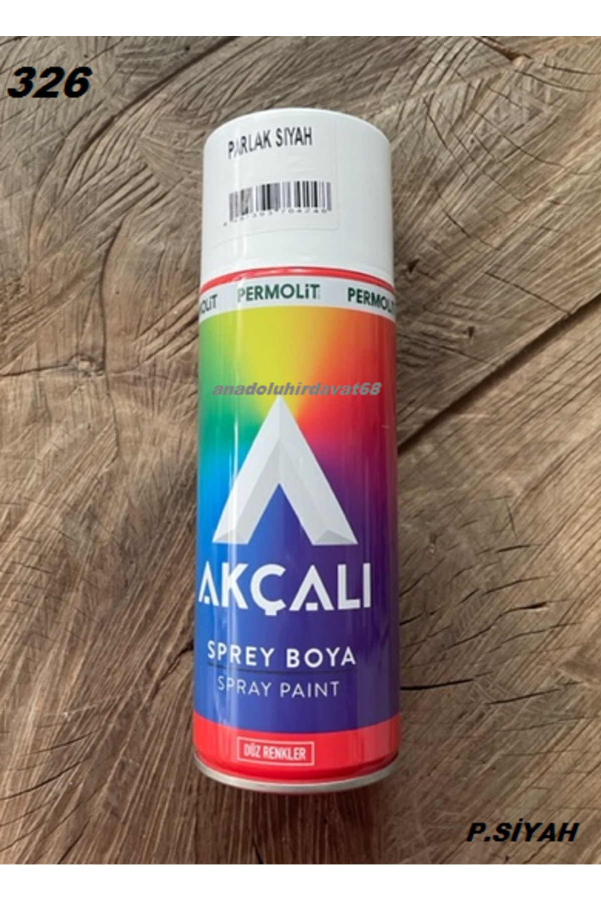 AKÇALI PARLAK SİYAH ÜSTÜN KALİTE TAMPON BOYASI SİYAH SPREY BOYA 400ML526