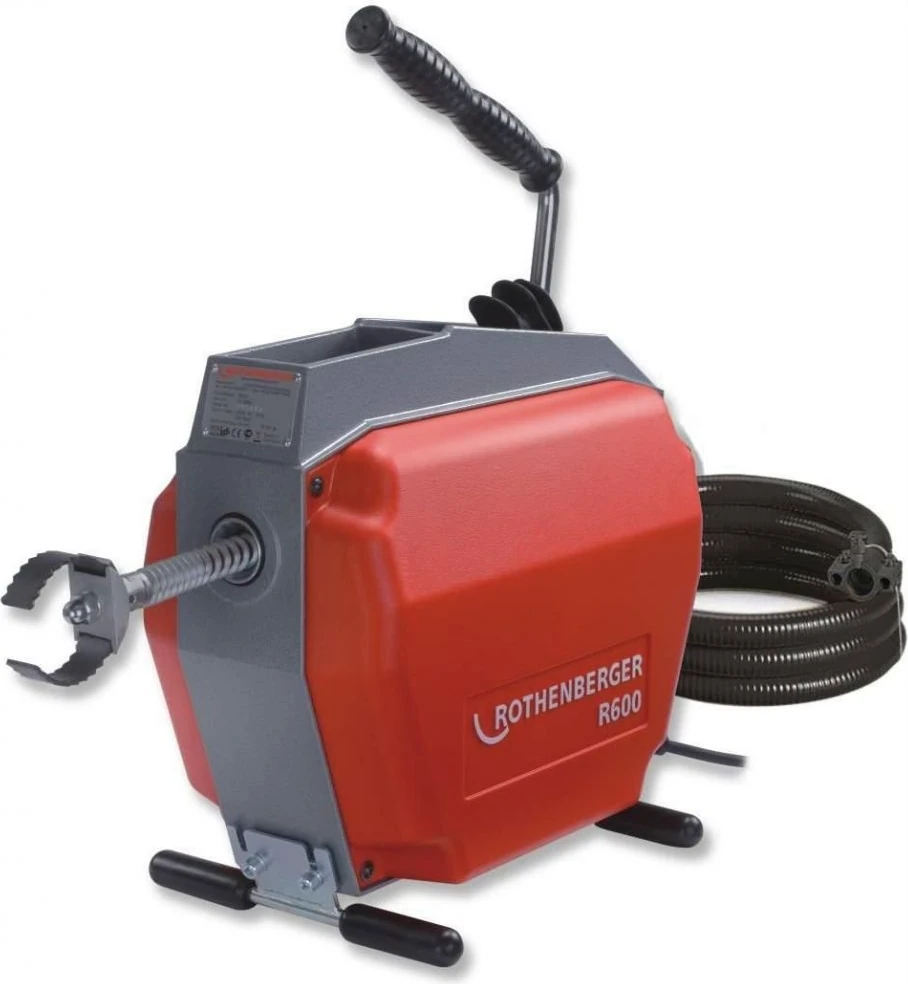 R600 Profesyonel Kanal Açma Makinası + 16/22 mm Spiral ve Uç Seti