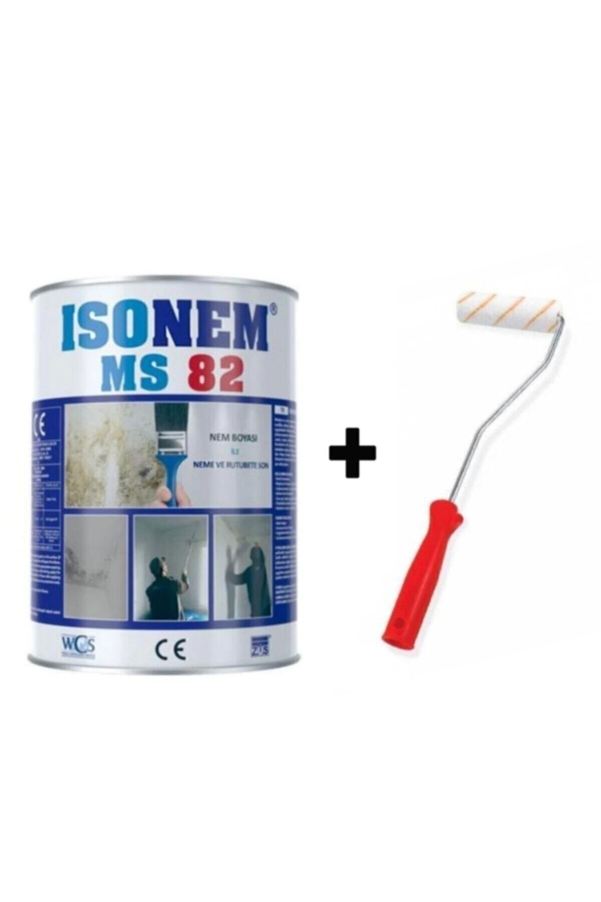 Ms82 Nem Rutubet Boyası Beyaz 1 Kg + Parmak Rulo