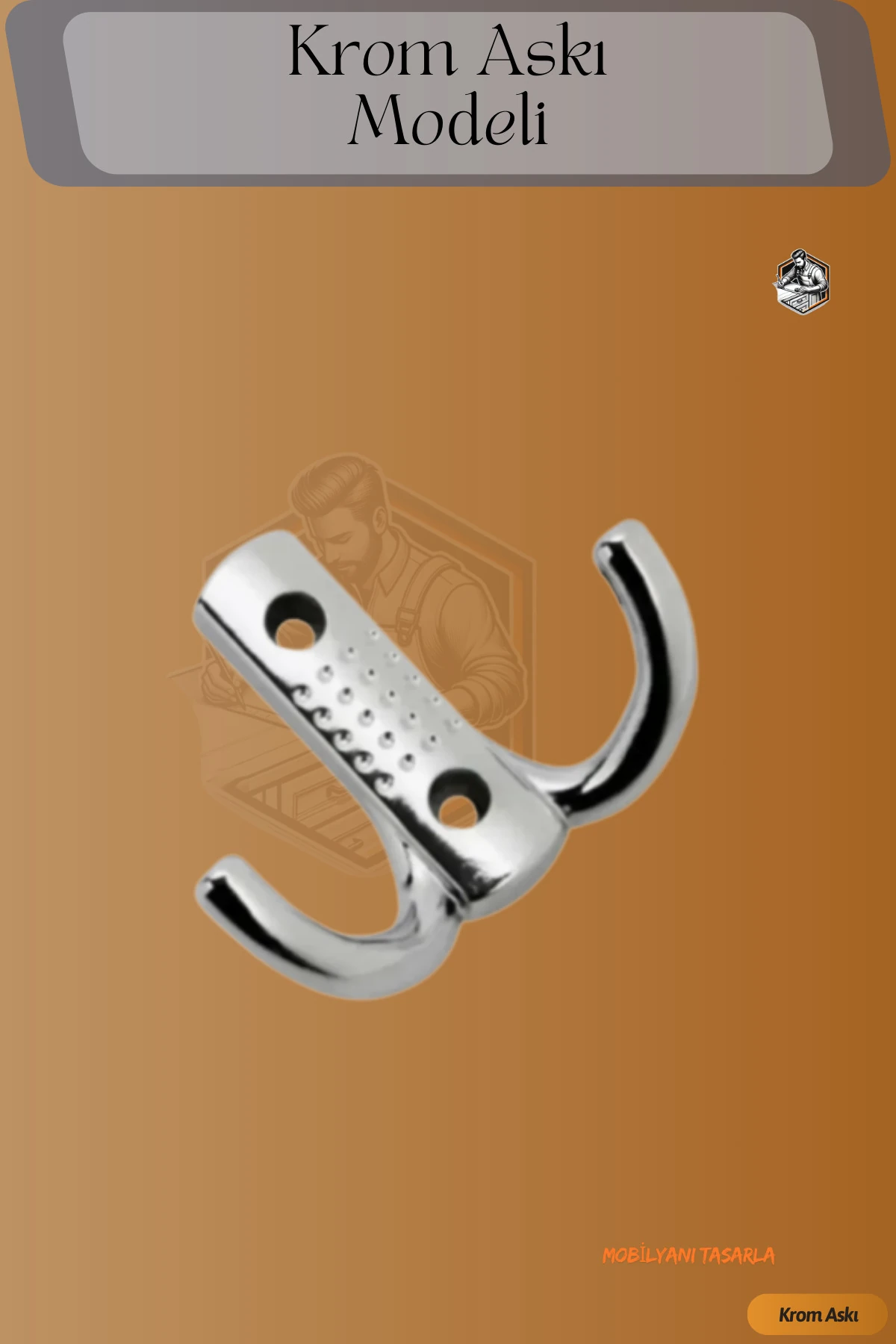 Duvar Vestiyer Dolap Askılığı KROM Metal Askı – Şık Ve Dayanıklı Tasarım