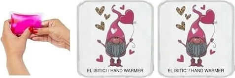 Iki Adet Kalpli Noel Cücesi Cep Sobası,el Isıtıcı,sıcak Su Torbası Pvc 10X9,5CM