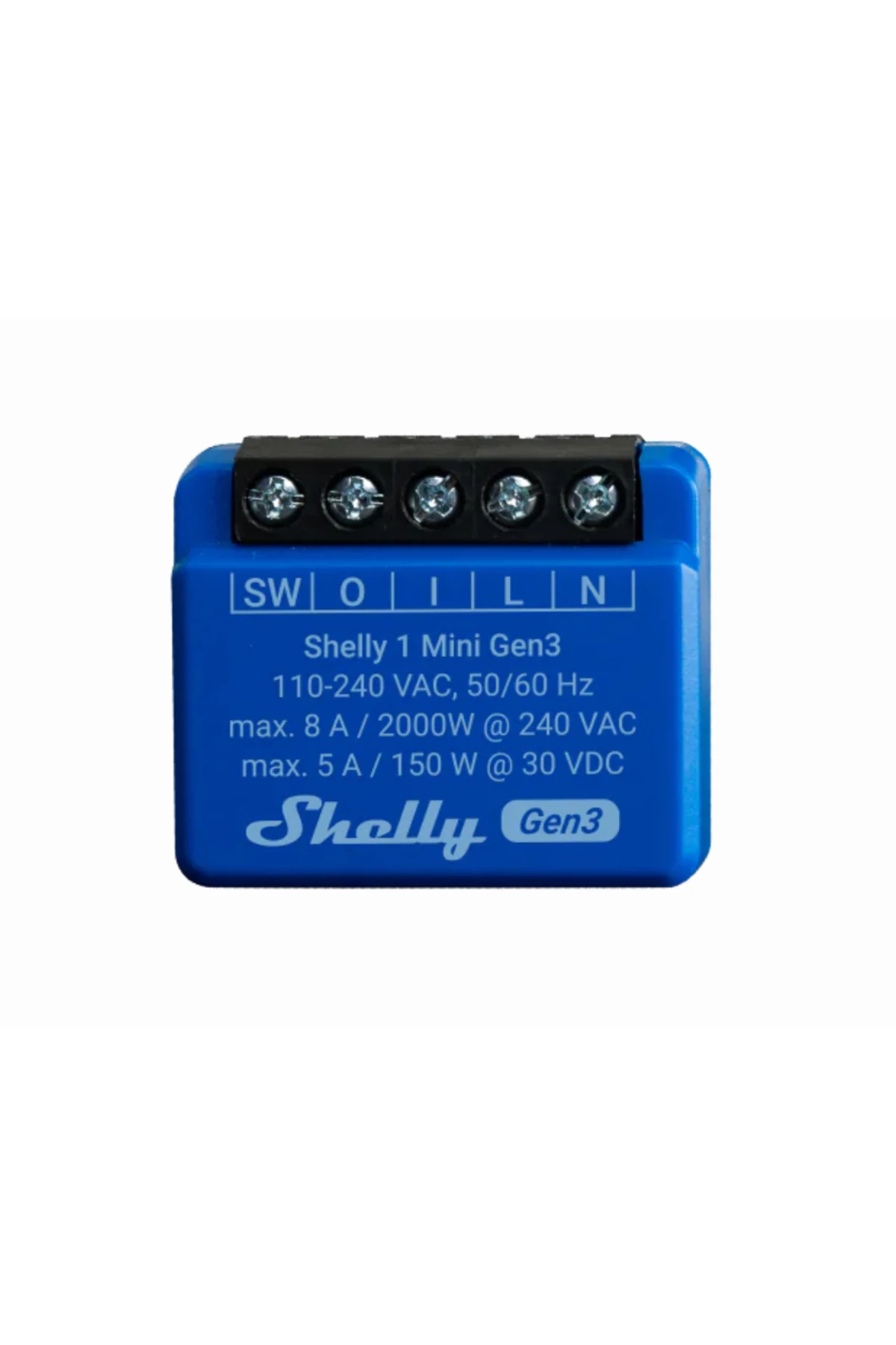 Shelly 1 Mini Gen3 1 Kanallı Akıllı Ev Anahtarı - Wifi & Bluetooth Kontrollü Kuru Kontak Röle