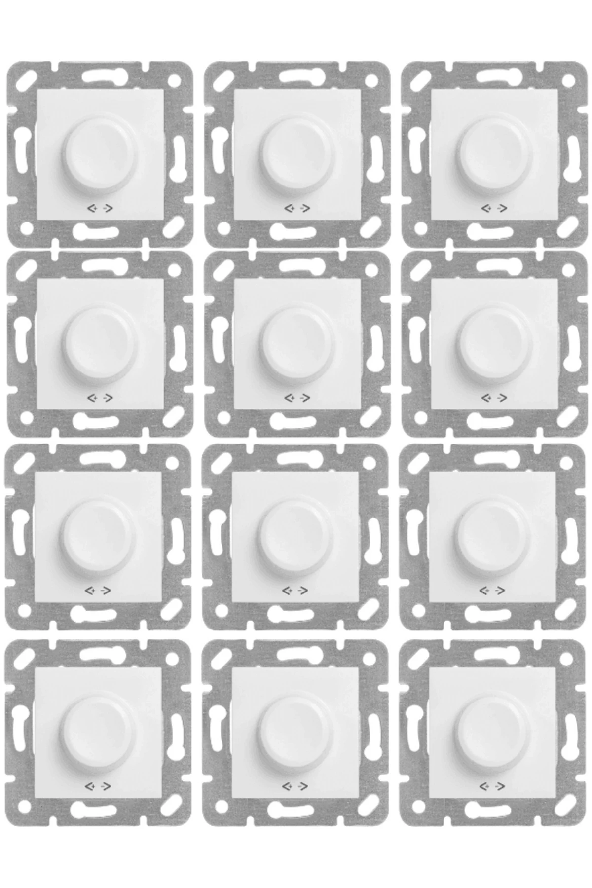 Viko Karre Rotatif Dimmer R 40-600W Beyaz (Çerçeve Dahil) 90967047 (12 Adet)