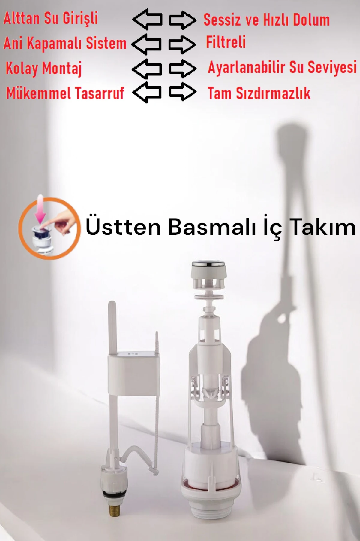 Klozet Rezervuar İç Takım | Su Tasarruflu Basmalı Rezervuar | Klozet Şifon Iç Takımı