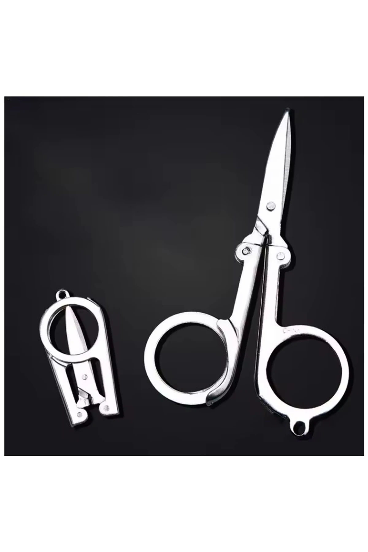 Katlanır Mini Makas -  Cep Seyahat Nakış Bakım Makası - 9 cm