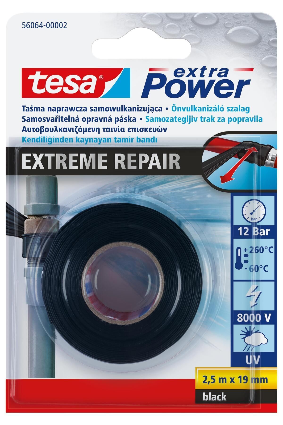 Extreme Repair Kendilinden Kaynayan Silikon Tamir Bandı, Siyah