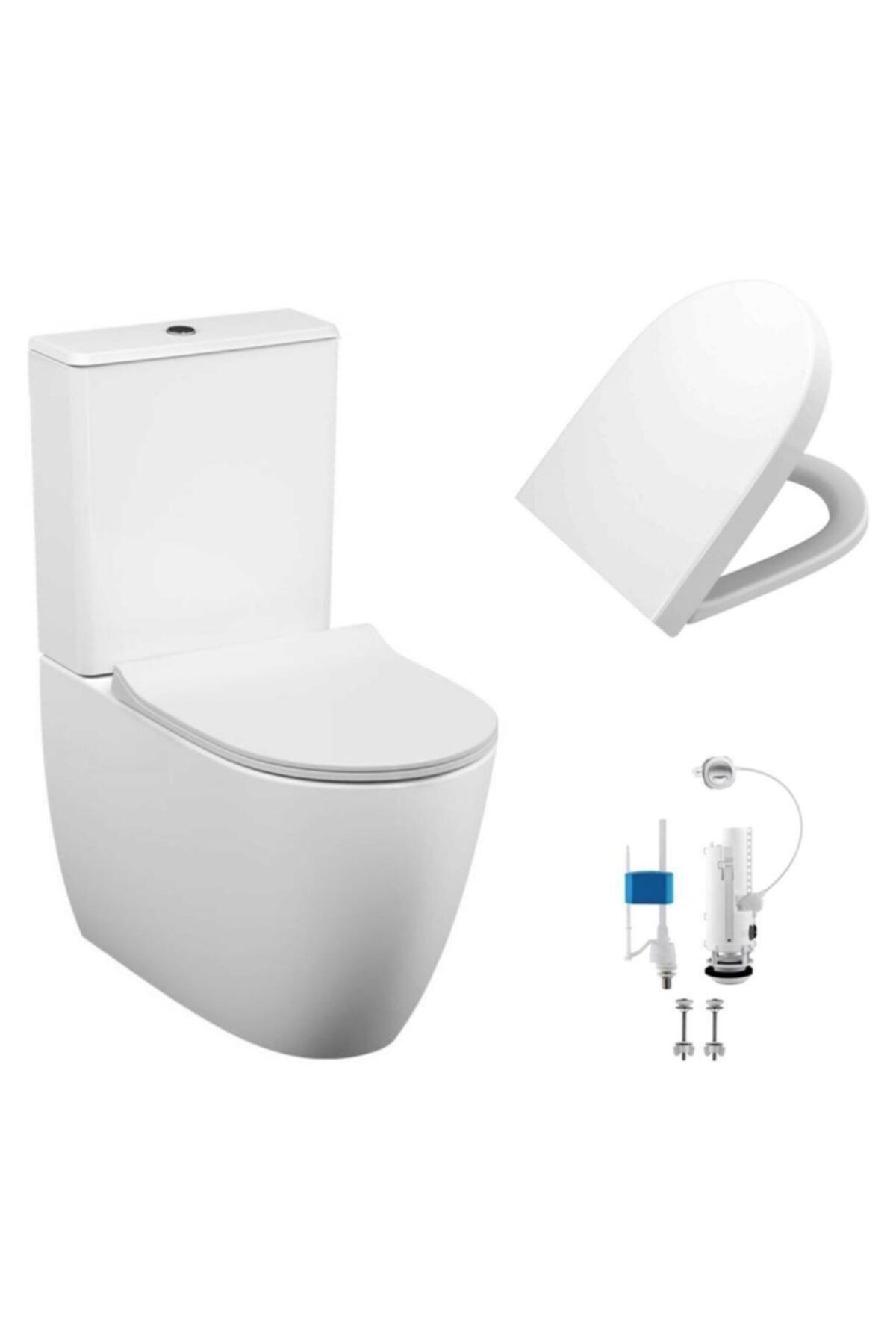 Sento Rim-ex Kanalsız Duvara Tam Dayalı Klozet +kapak+iç Takım