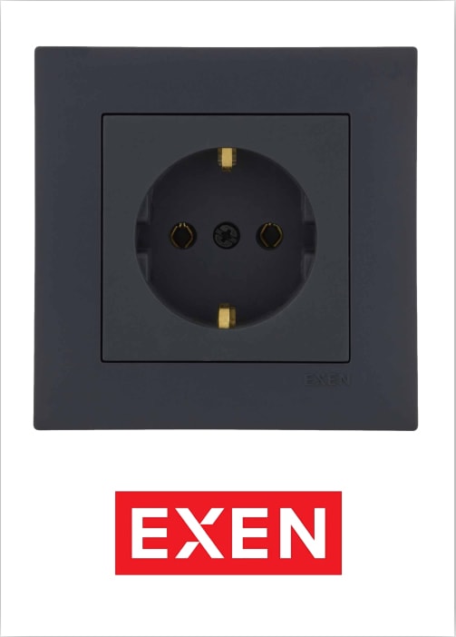 Uzmlight  Karell Füme Topraklı Priz