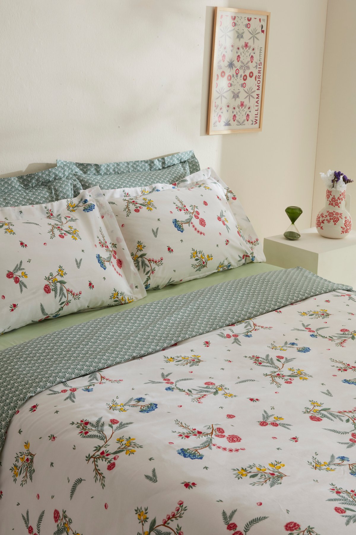 Dina %100 Pamuk Çift Kişilik Nevresim Takımı Multicolor