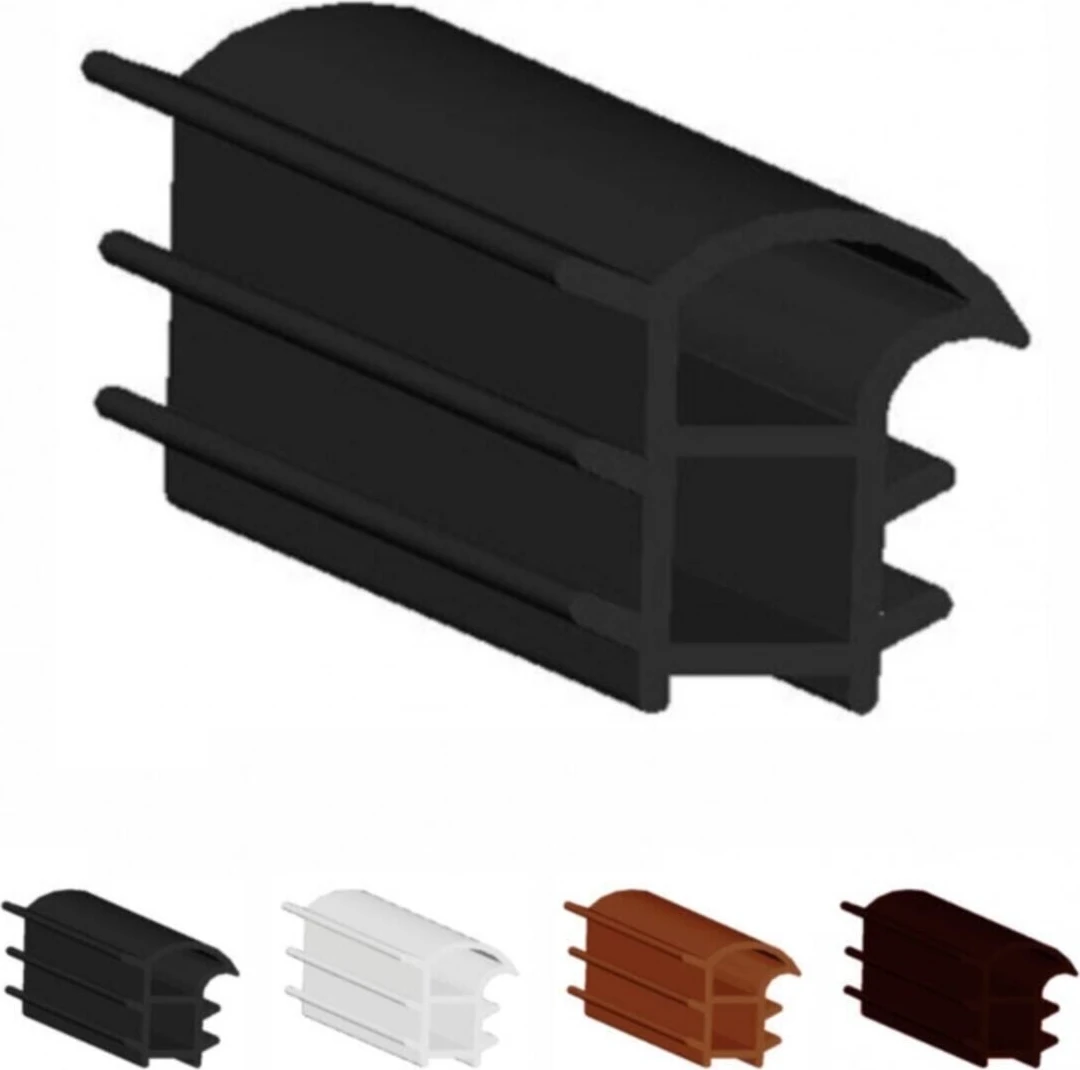 Siyah Çelik Kapı Fitili - Kapı Contası, 6 Metre, Dayanıklı ve Uzun Ömürlü