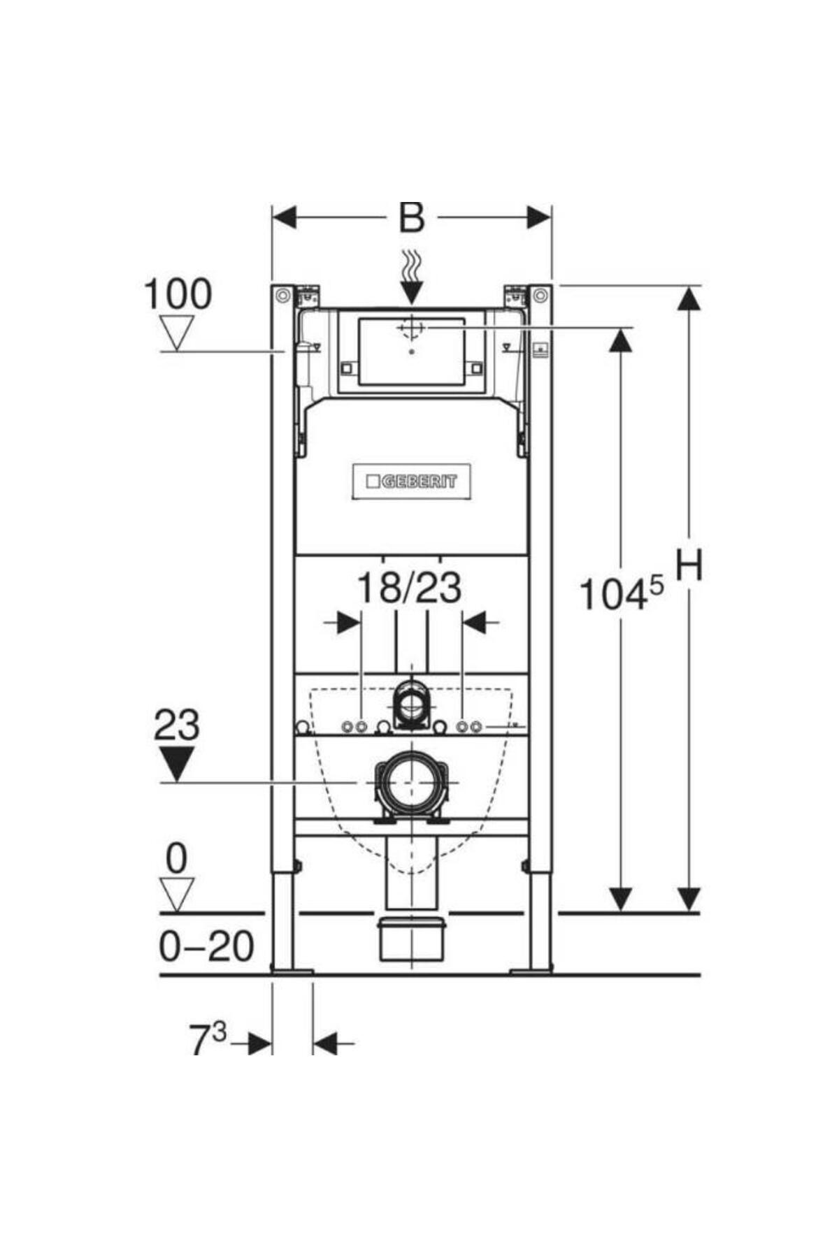 Gömme Rezervuar Alpha - 12 cm - Duofix - 112 cm - 458.233.00.2