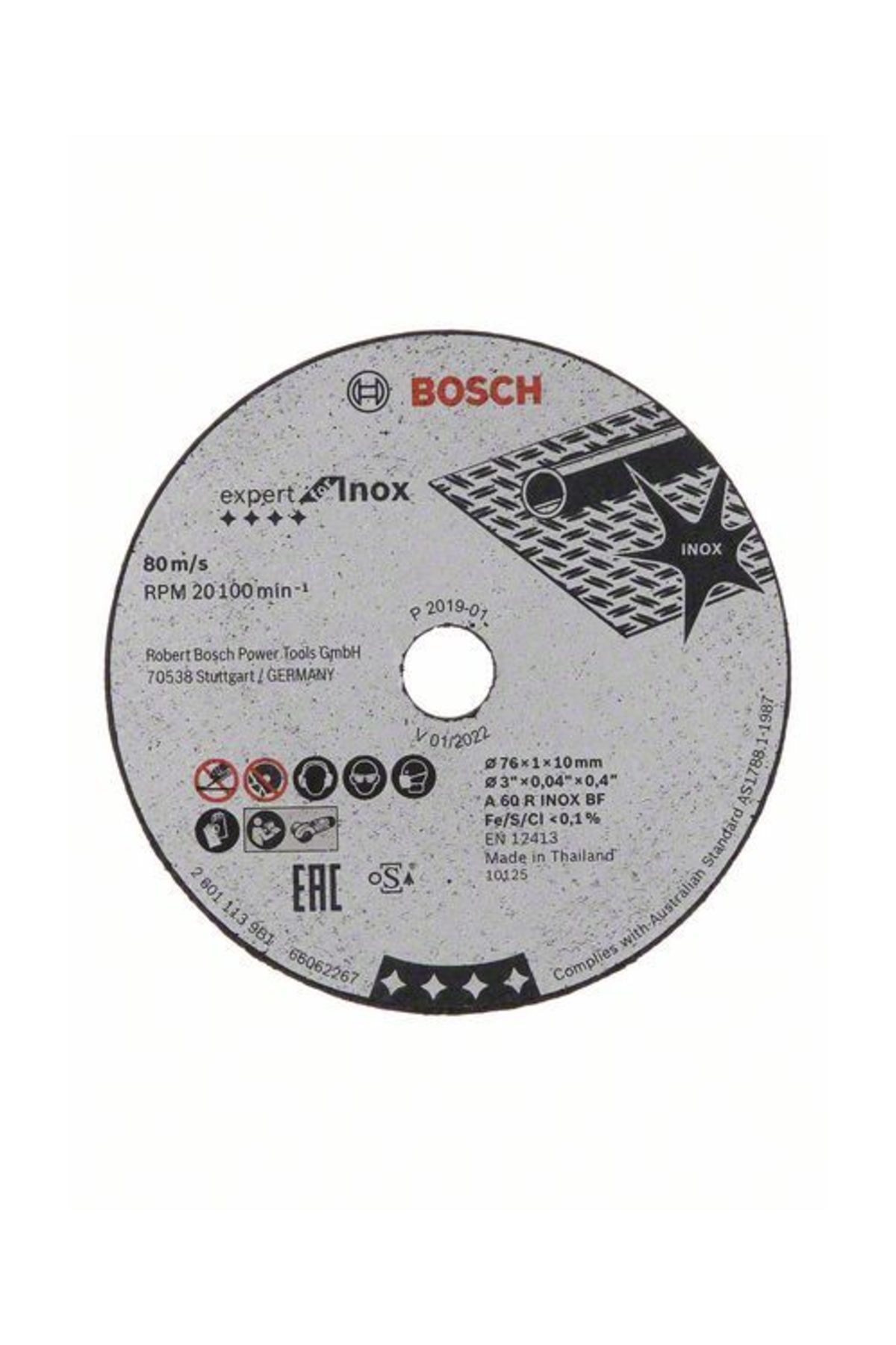 Expert For Inox Disk Metal 76x1x10mm