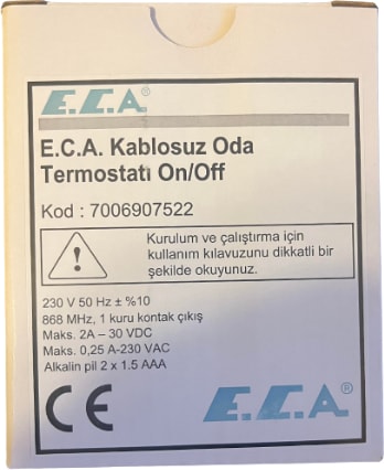 . ERT-176 RF 7006907522 Dijital Kablosuz Oda Termostatı