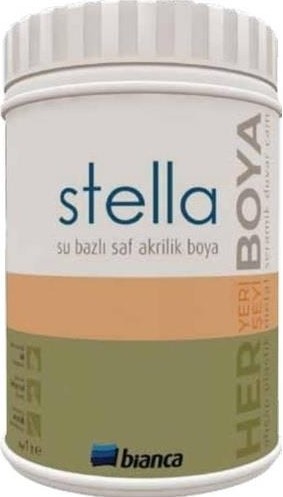 Bianca Stella Su Bazlı Saf Akrilik Boya 1 Lt Siyah