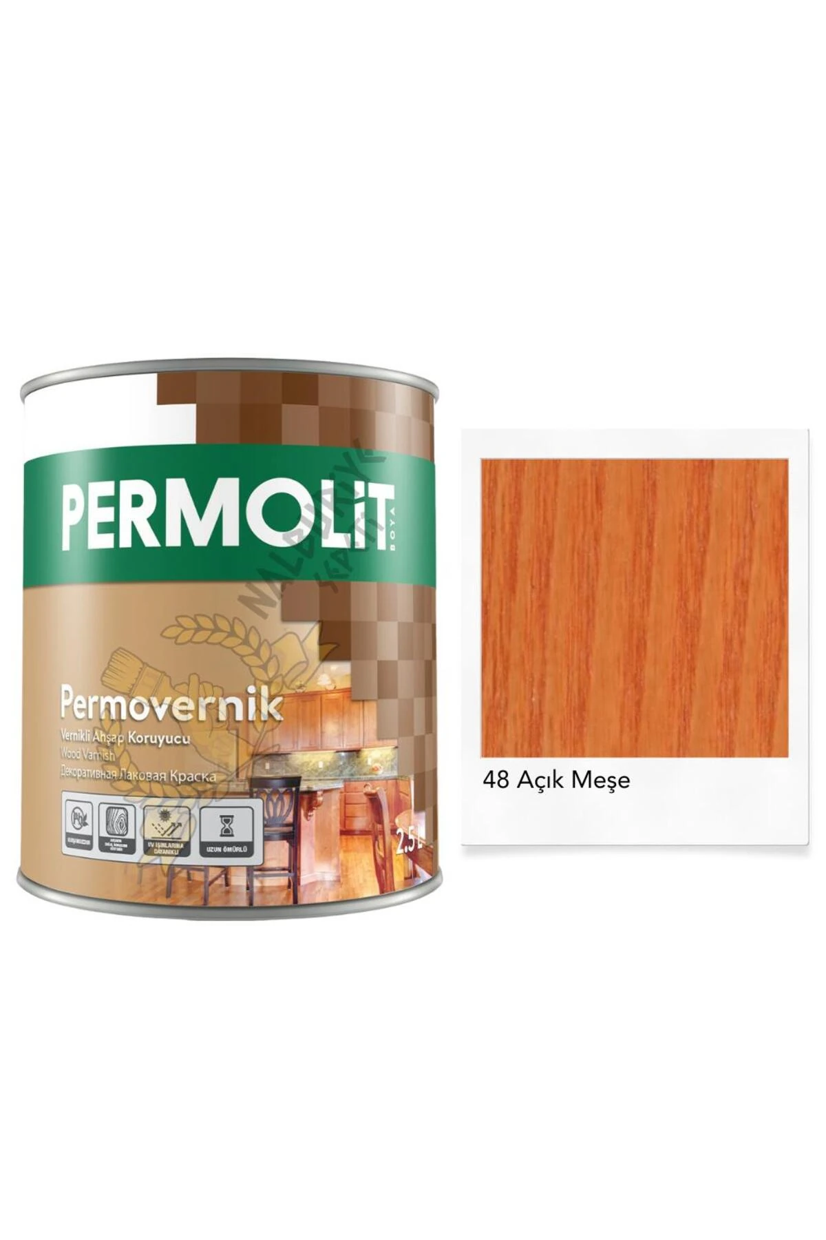 Vernikli Ahşap Koruyucu Boya AÇIK MEŞE 2.5 Lt.