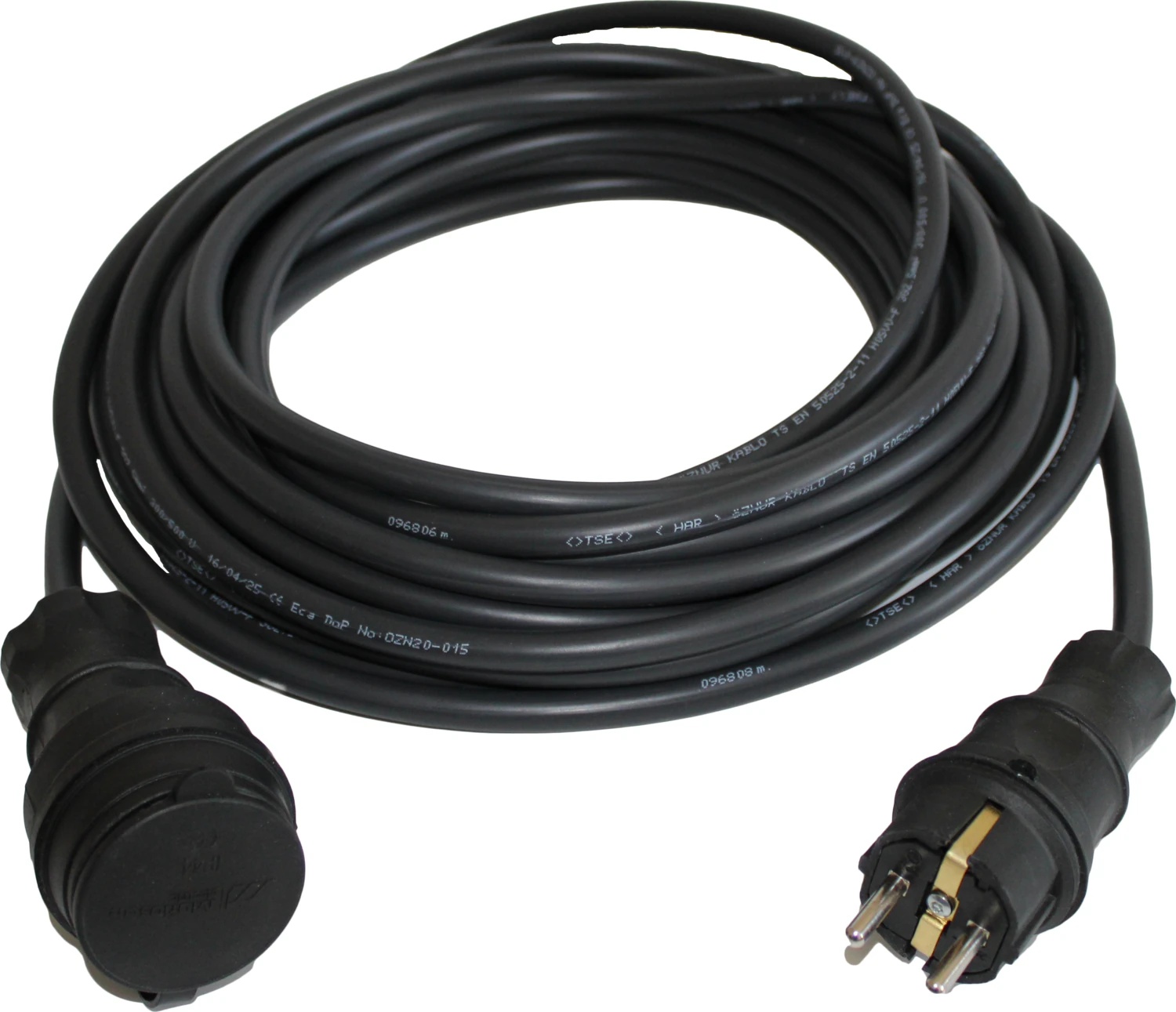 3x2,5 Ttr Kalın Bakır Kablo Seyyar 20METRE Kaucuk Fiş Araç Şarjına Uygundur