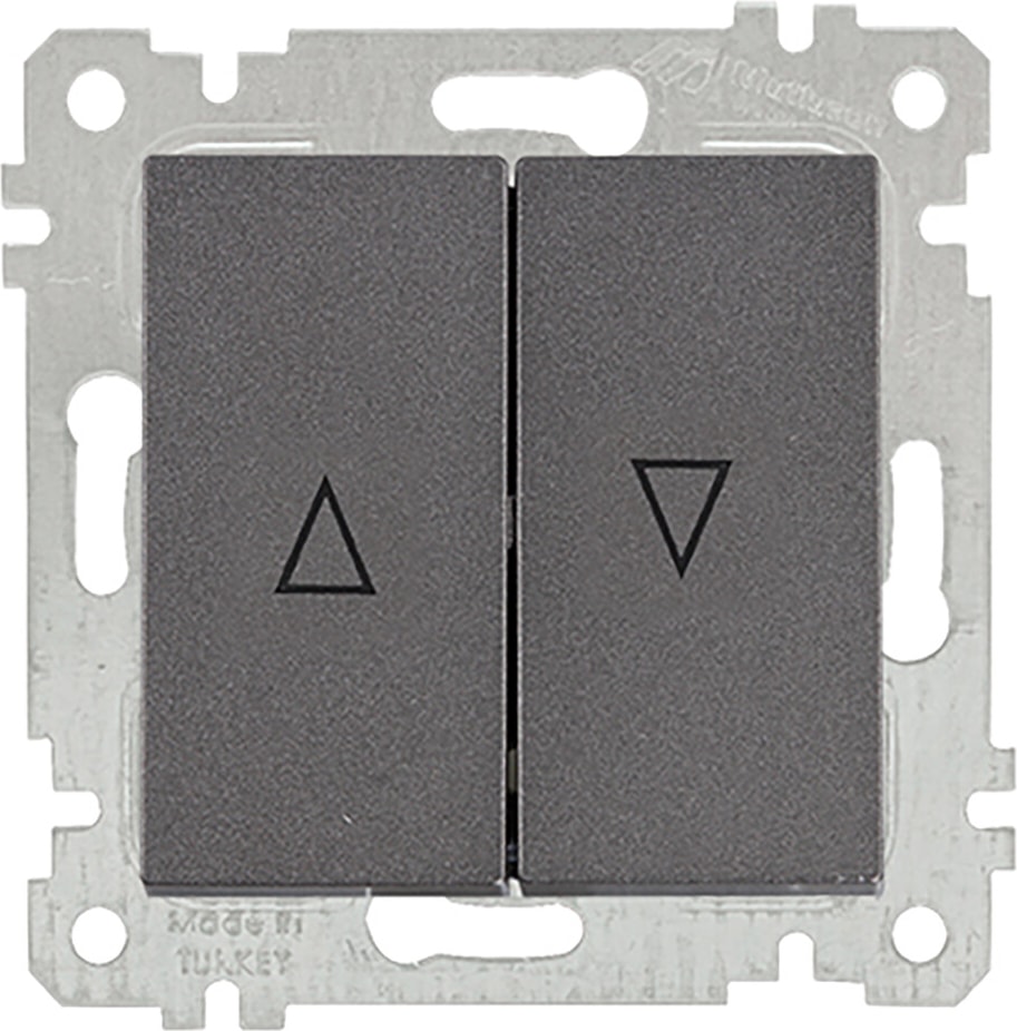 Rita Mekanizmalı Tuş Jaluzi Anahtarı (Vidalı) Füme